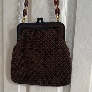 Saks Fifth Avenue Brown Patterned cross body